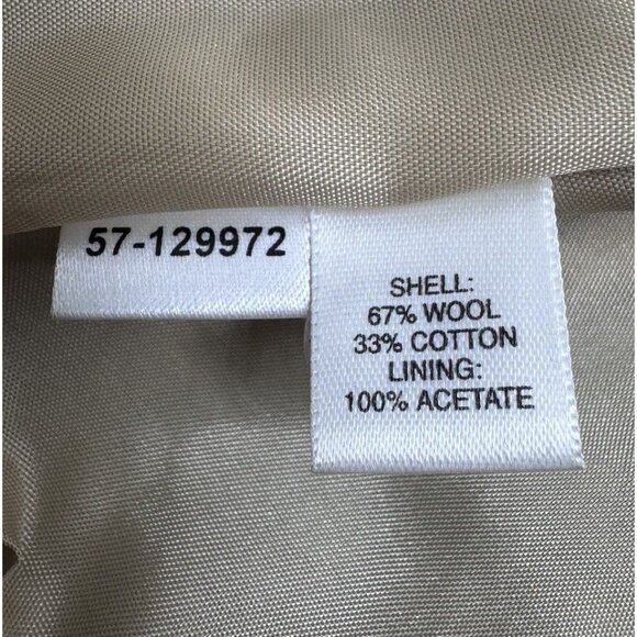 Ann Taylor Loft Wool Blend Knit Blazer Jacket Blue Beige Medallion Size 6 - Picture 6 of 9